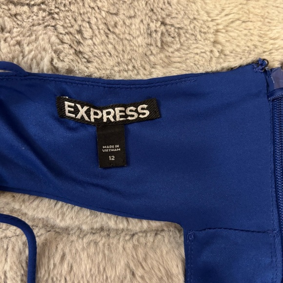 Express Blue Babydoll Skater Spaghetti Strap Chiffon Summer Dress, SZ 12 - Picture 9 of 13